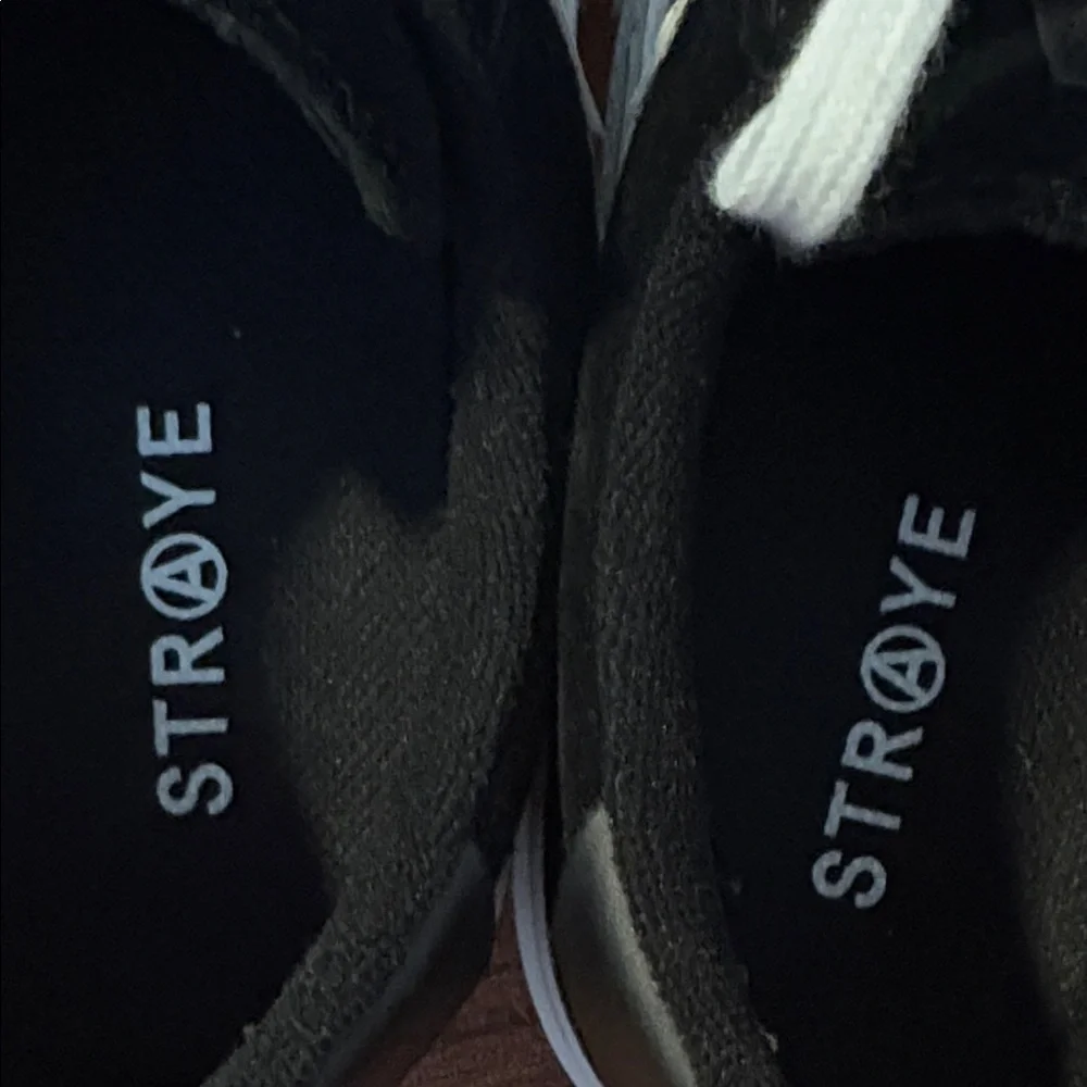 STRAYE Logan Vintage Black suede white flame skater sneakers, size US Menโs 10 - Picture 5 of 11